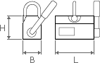 Abmessungen PML Lasthebemagnete