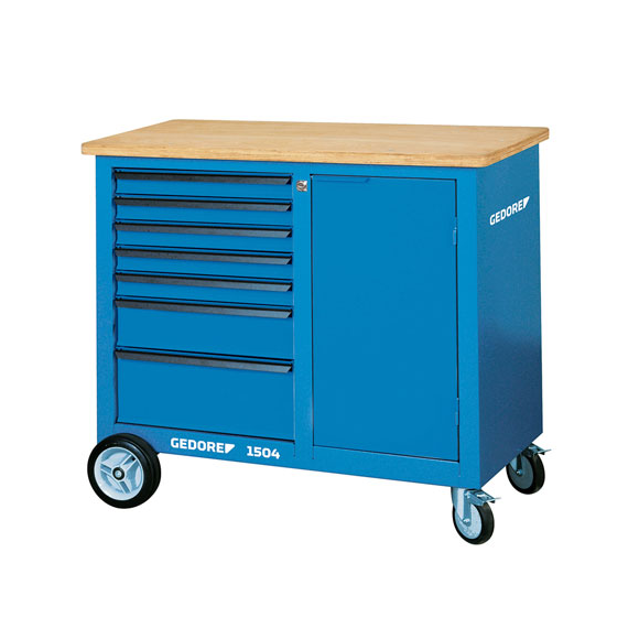 GEDORE Rollwerkbank 125cm - 18 Schubladen, 700kg Tragkraft, Made In Germany
