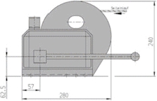 Skizze der Alko Seilwinde mit Seilfreilauf