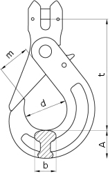 Abmessungen Automatik-Haken EAHG