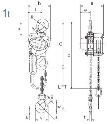 Flaschenzug CB bis 1000 kg