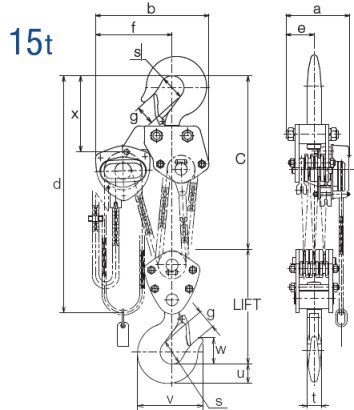 Flaschenzug CB bis 15000 kg