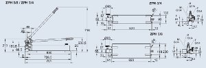 Handpumpe ZPH 3/4 bzw. 3/8 Skizze