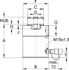Maßblatt: Leichtmetallzylinder HLO HLM HLZ