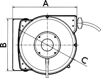 Abmessungen Kabelaufroller