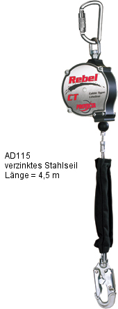 Abmessungen H�hensicherungsger�t Rebel AD115