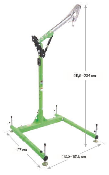 Mast komplett mit kleiner Basis und kurzem Ausleger