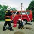 Dreibaum von der Feuerwehr im Einsatz bei der Rettung