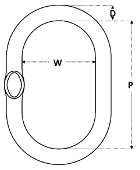 Maßskizze des Aufhängerings RML