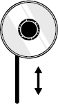 Symbolisierter Seilabgang vertikal