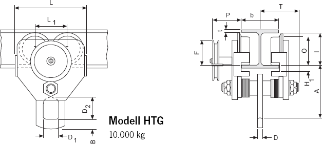 Skizze Yale Haspelfahrwerk HTG 10t