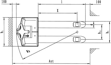 Elektrogabelhubwagen Abmessungen 2