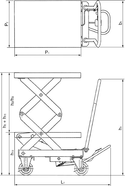 Plattformwagen HX-D Skizze