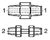 FY-703 Verbindungssatz für 4/3 Wegeventil und Handpumpen (Teleskopnippel)